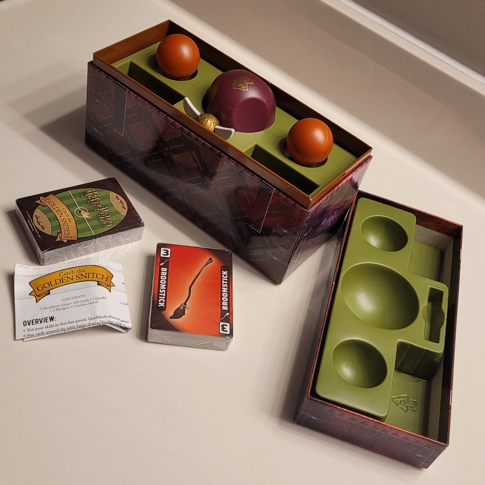 Harry Potter Catch The Golden Snitch Quidditch Themed Card Game By Spin Master